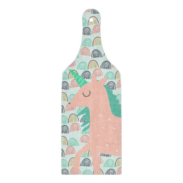 Rainbows und Unicorns Schneidebrett (Vorderseite)