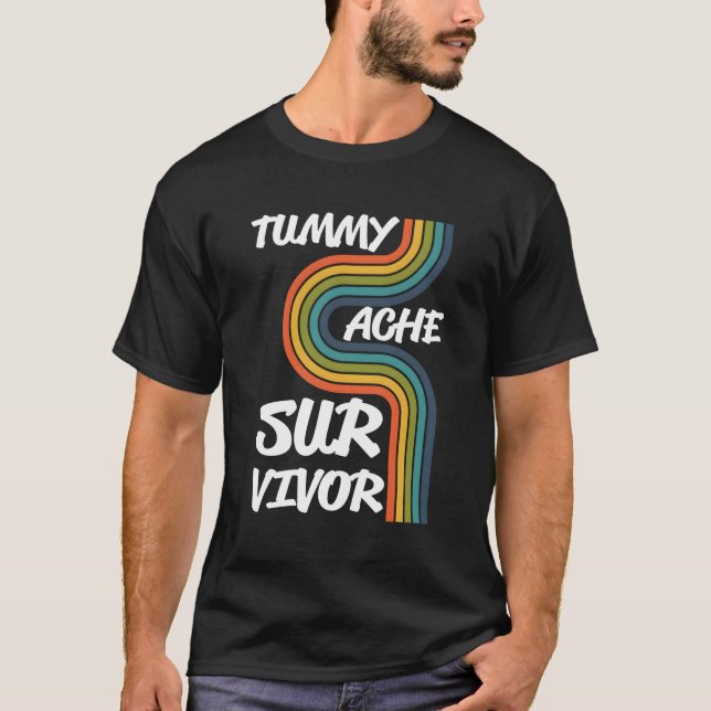 Rainbowtumor Ache Survivor Stomachache Ibs T-Shirt (Vorderseite)