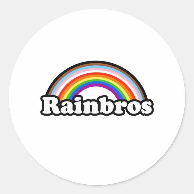 Rainbros Runder Aufkleber (Vorderseite)
