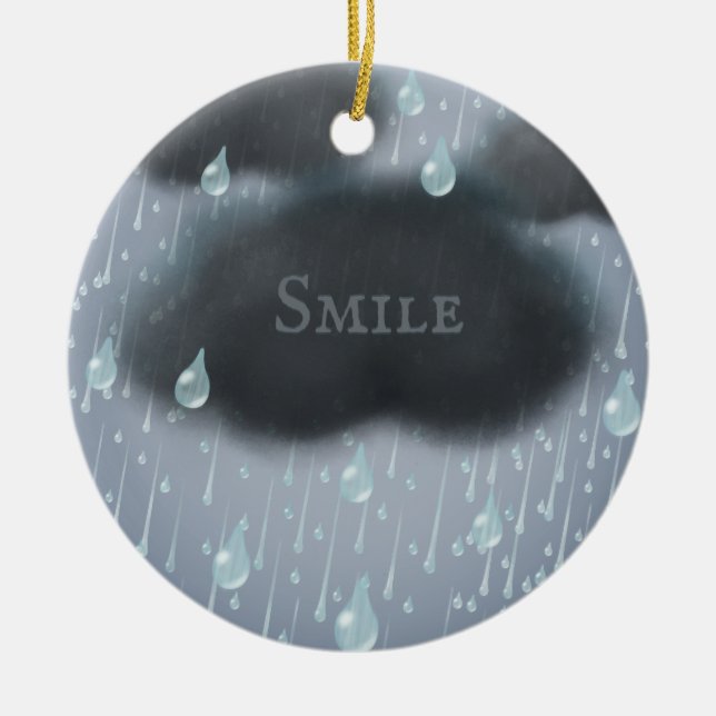 Rainday-Meldung "Friendship Weathers All" Keramik Ornament (Vorne)