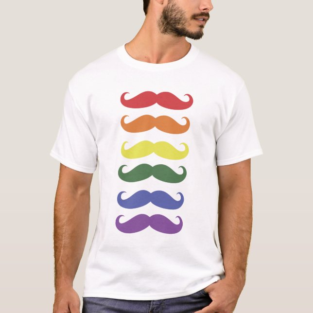 Raindow der Schnurrbärte T-Shirt (Vorderseite)