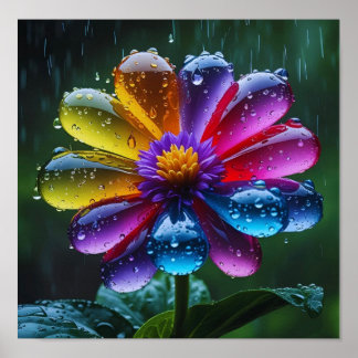 Raindrop-Blume Poster