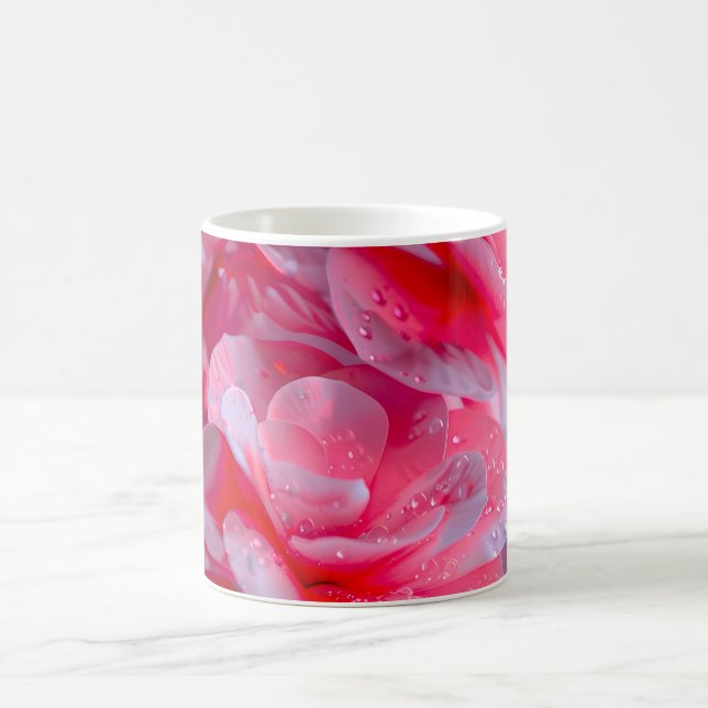 Raindrop Blush Pink Blossom Kaffeetasse (Mittel)
