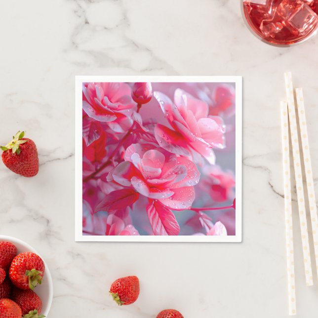 Raindrop Blush Pink Blossom Serviette (Beispiel)