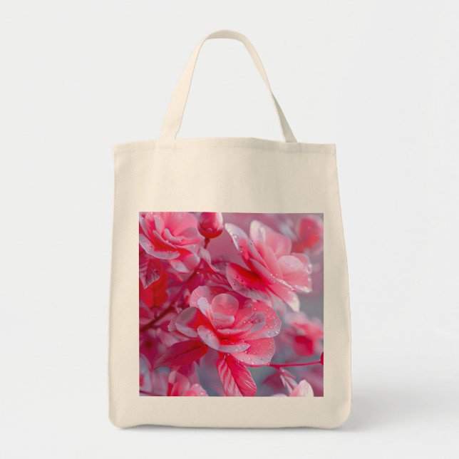 Raindrop Blush Pink Blossom Tragetasche (Vorne)
