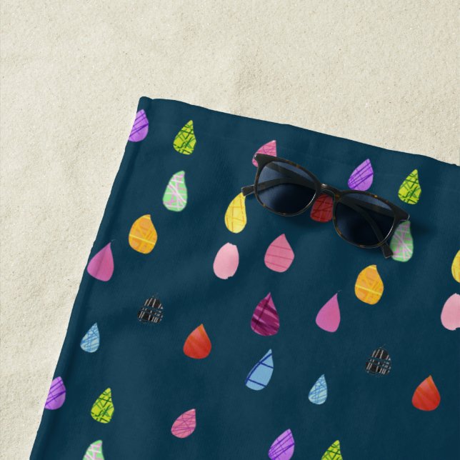 Raindrop boho bunt kreativ strandtuch (Beispiel)
