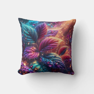 "Raindrop-Kissed Floral Elegance Art" Kissen