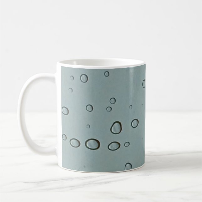 Raindrop Muster Foto Grau Wassertropfen Abstrakt Kaffeetasse (Links)