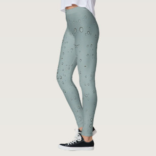 Raindrop Muster Gray Nature Foto Wassertropfen Leggings