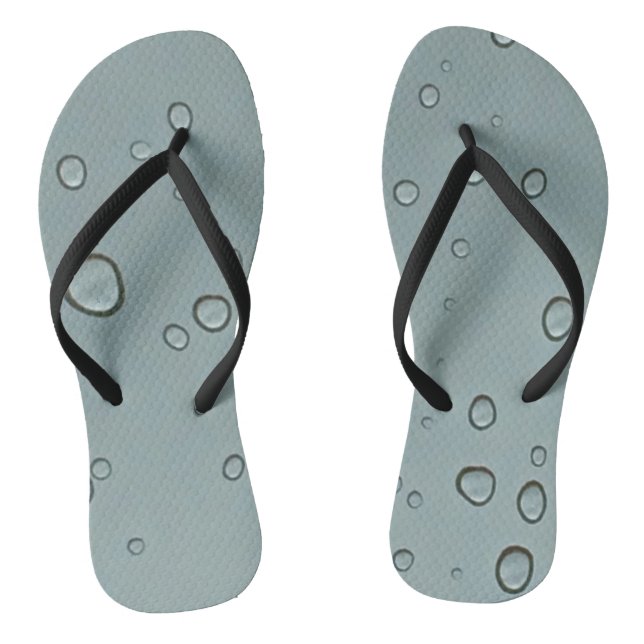 Raindrop Muster Natur Foto Wassertropfen Flip Flops (Fußbett)