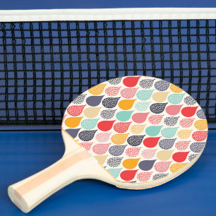 Raindrop Pop Art Dot Muster Tischtennis Schläger