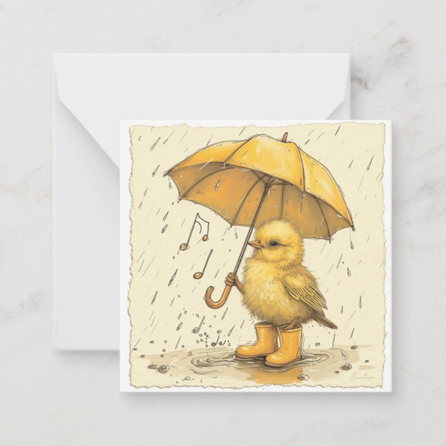 Raindrop Rhythm: Musik für Ihr Herz auswählen Mitteilungskarte (Vorderseite)