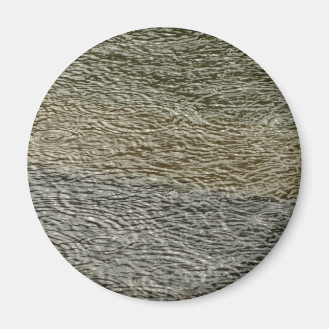 Raindrop Ripples Abstrakte Naturfotografie Magnet (Vorne)