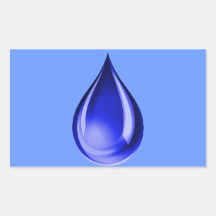 RAINDROP TEARS GRAPHICS LOGO ICON WASSER DROPLETTE RECHTECKIGER AUFKLEBER
