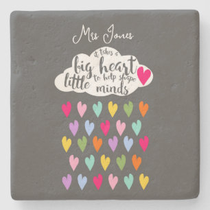 Raindrop und Cloud bunt Lehrerin Geschenk Steinuntersetzer