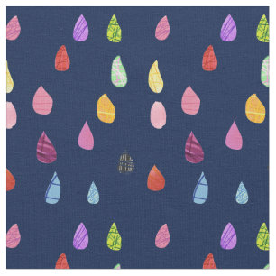 Raindrops Art Collage niedliche Collage Boho Stoff