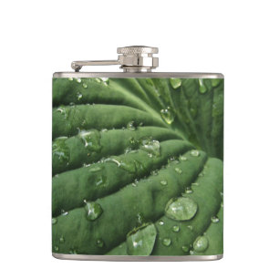 Raindrops auf der Herberge Leaf Flask Flachmann
