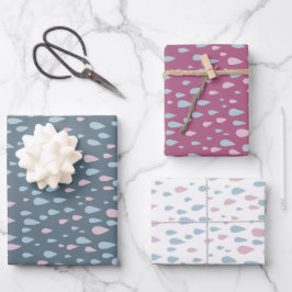 Raindrops Baby Shower Gift Geschenkpapier Set