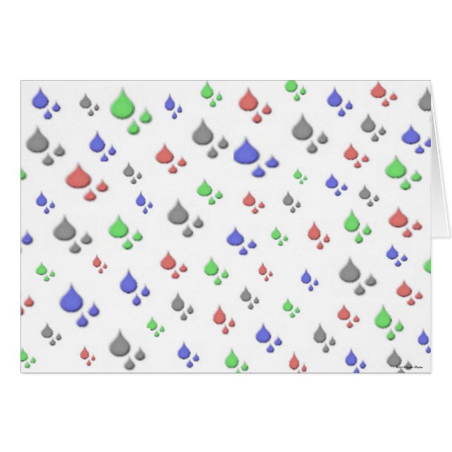 Raindrops Card (Vorderseite (Horizontal))
