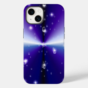Raindrops mit Sternen auf Lila blauen Regenbogen Case-Mate iPhone Hülle