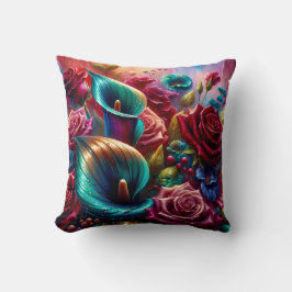 "Raindrops on Rose and Calla Lilies" Kissen