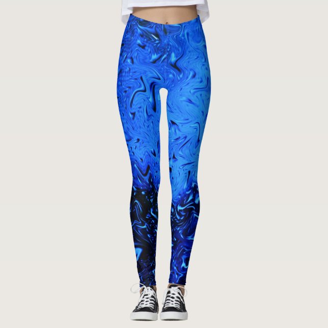 Raindrops von Shirley Taylor Leggings (Vorderseite)