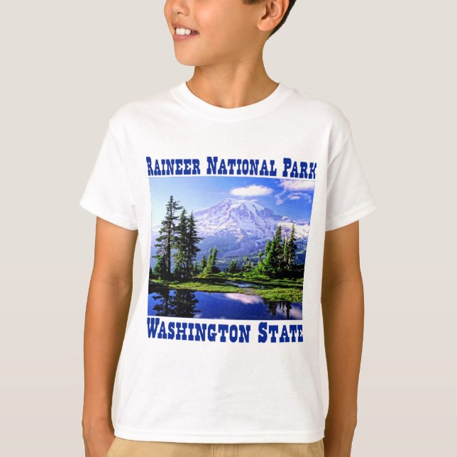 Raineer Nationalpark - Washington-Staat T-Shirt (Vorderseite)