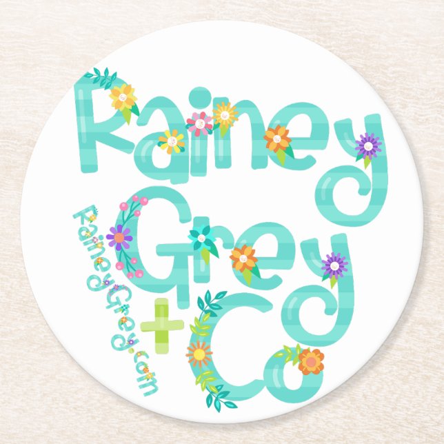 RAINEY GRAY + CO [Logo 6] Runder Pappuntersetzer (Vorderseite)