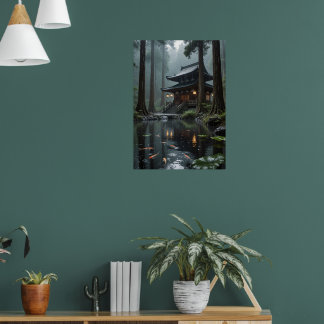 Rainfall Reverie - Verstecktes Tempelposter Poster