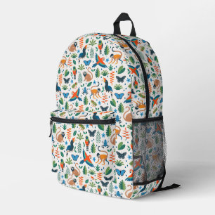 Rainforest Animal Pattern Bedruckter Rucksack