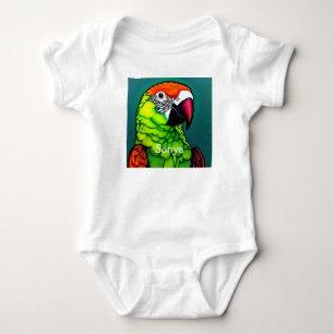 Rainforest Beauty: Exotic Wild Parrot Baby Strampler