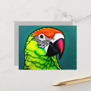Rainforest Beauty: Exotic Wild Parrot Postkarte