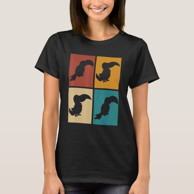 Rainforest Bird Tropical Animal Pop Toucan T-Shirt (Vorderseite)