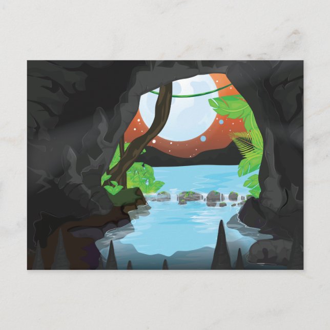 Rainforest Cave Postkarte (Vorderseite)