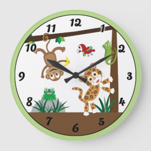 Rainforest Jungle Clock Große Wanduhr