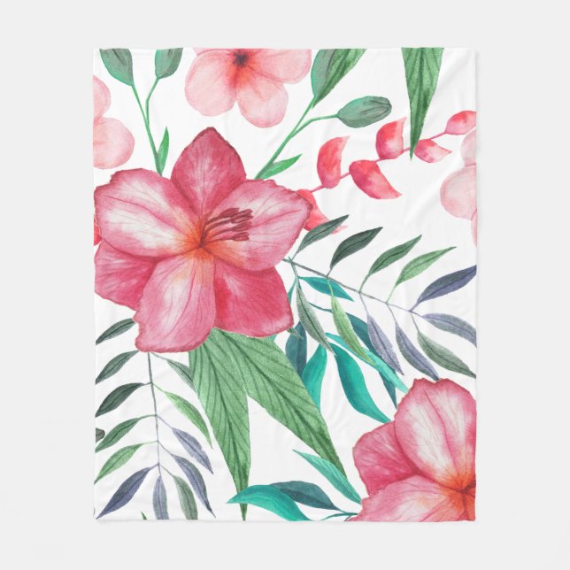 Rainforest Painting Fleecedecke (Vorderseite)