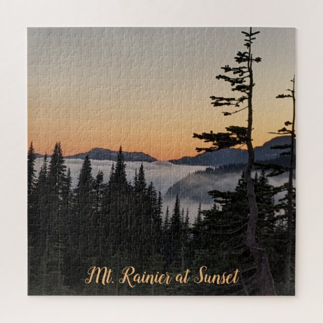 Rainier bei Sunset Puzzle (Vertikal)