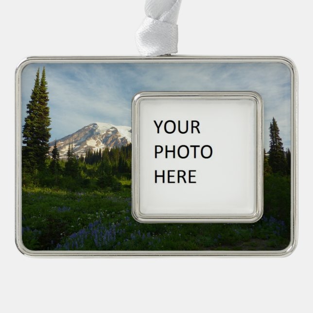 Rainier Morning Light Rahmen-Ornament Silber (Vorderseite)