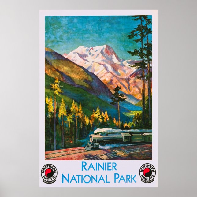 Rainier National Park Vintage Poster (Vorne)