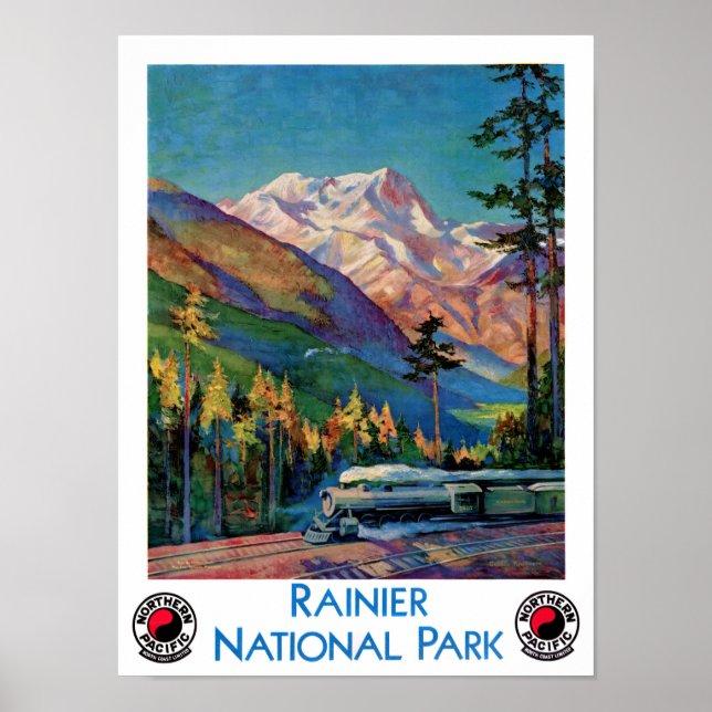 Rainier National Park Vintage Poster - wiederherge (Vorne)