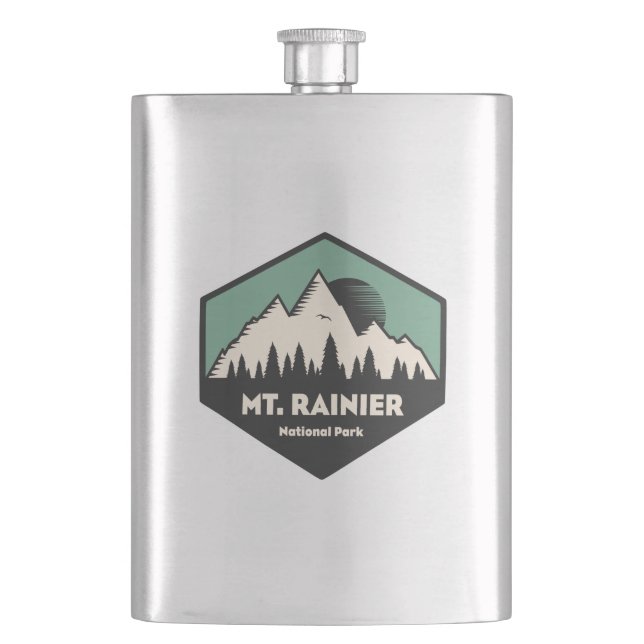 Rainier-Nationalpark Flachmann (Vorderseite)