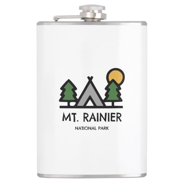 Rainier-Nationalpark Flachmann (Vorderseite)