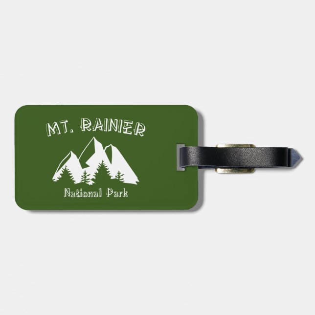 Rainier-Nationalpark Gepäckanhänger (Rückseite horizontal)