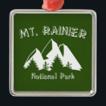 Rainier-Nationalpark Ornament Aus Metall<br><div class="desc">Auf 3.500 m ü.M. ist der Berg Rainier eine amerikanische Ikone und der am meisten vergletscherte Gipfel in den benachbarten USA.</div>