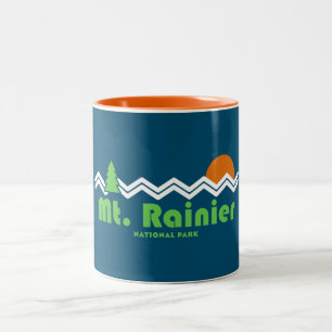 Rainier Nationalpark Retro Zweifarbige Tasse
