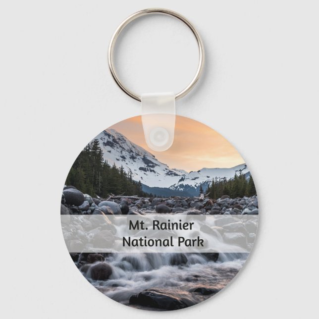 Rainier Nationalpark Souvenir Schlüsselanhänger (Vorderseite)