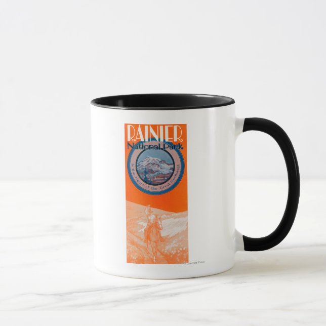 Rainier Poster - Reiten Tasse (Rechts)