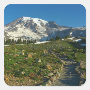 Rainier Skyline Trail Quadratischer Aufkleber