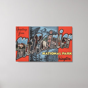 Rainier Staat Park, Washington Leinwanddruck