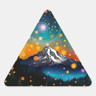 Rainier Starry Sky Dreieckiger Aufkleber
